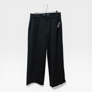 Old Navy Pixie Super Wide Leg Pants Women 6 Petite Black New High Rise Trousers